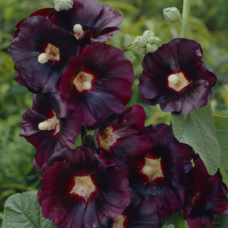 Hollyhock Dark Purple Seeds up to 50% Large Pack · 1500-7500 Seeds