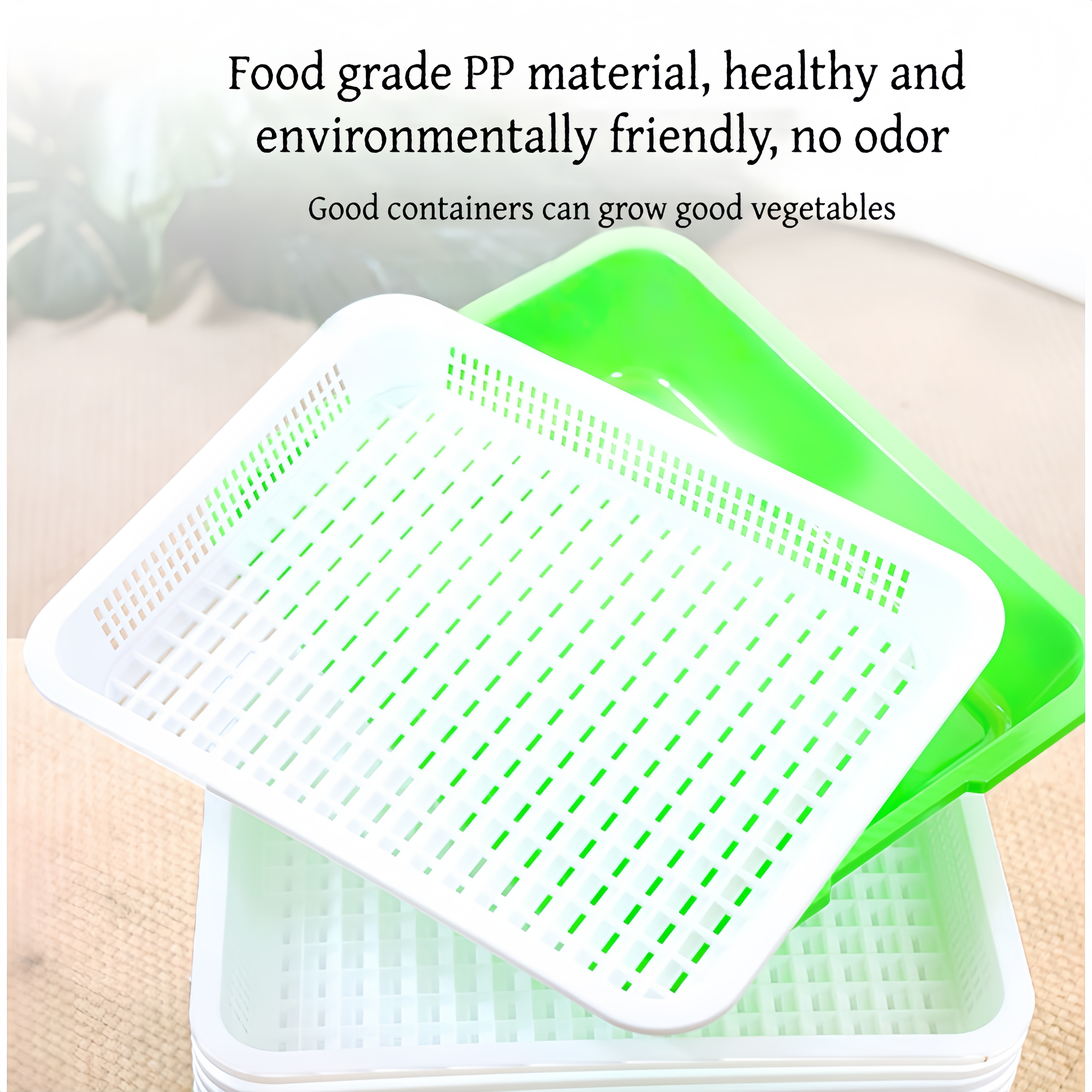 Planting pot seedling tray household soilless cultivation bean sprout germination hydroponic planting peanut grid sprout tray