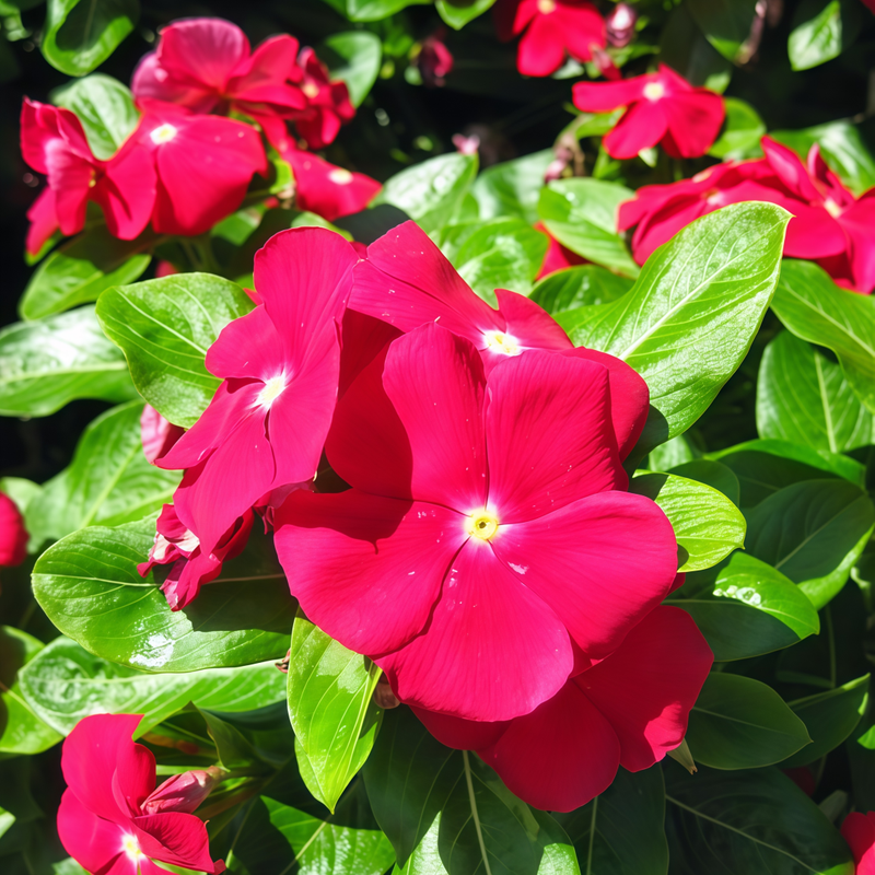 Catharanthus Roseus Deep Red Small Flower With Core Seeds up to 50%
