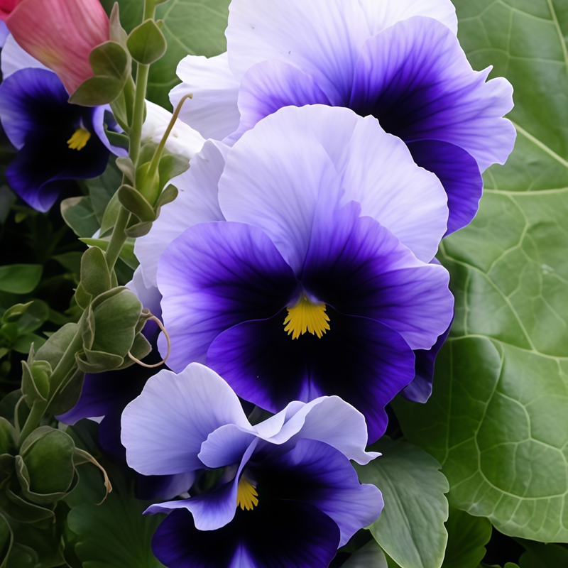 Pansy Seeds - Blue White Wing Larger Packet High Germination 600-3000 Onsaleseeds