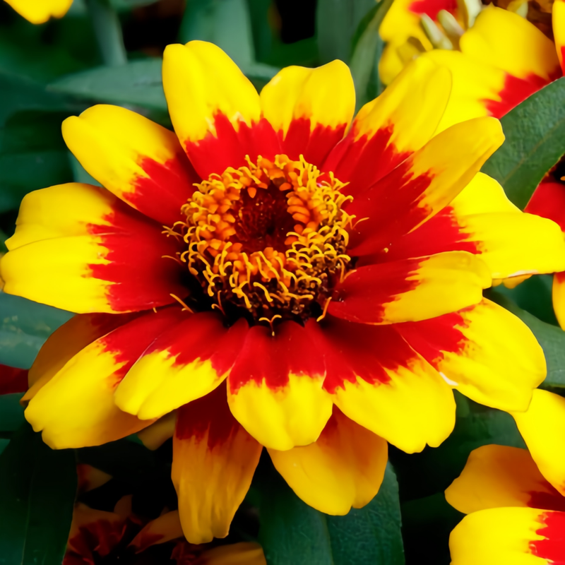 Zinnia Elegans Red And Yellow Dual Color Gradient Seeds up to 50%