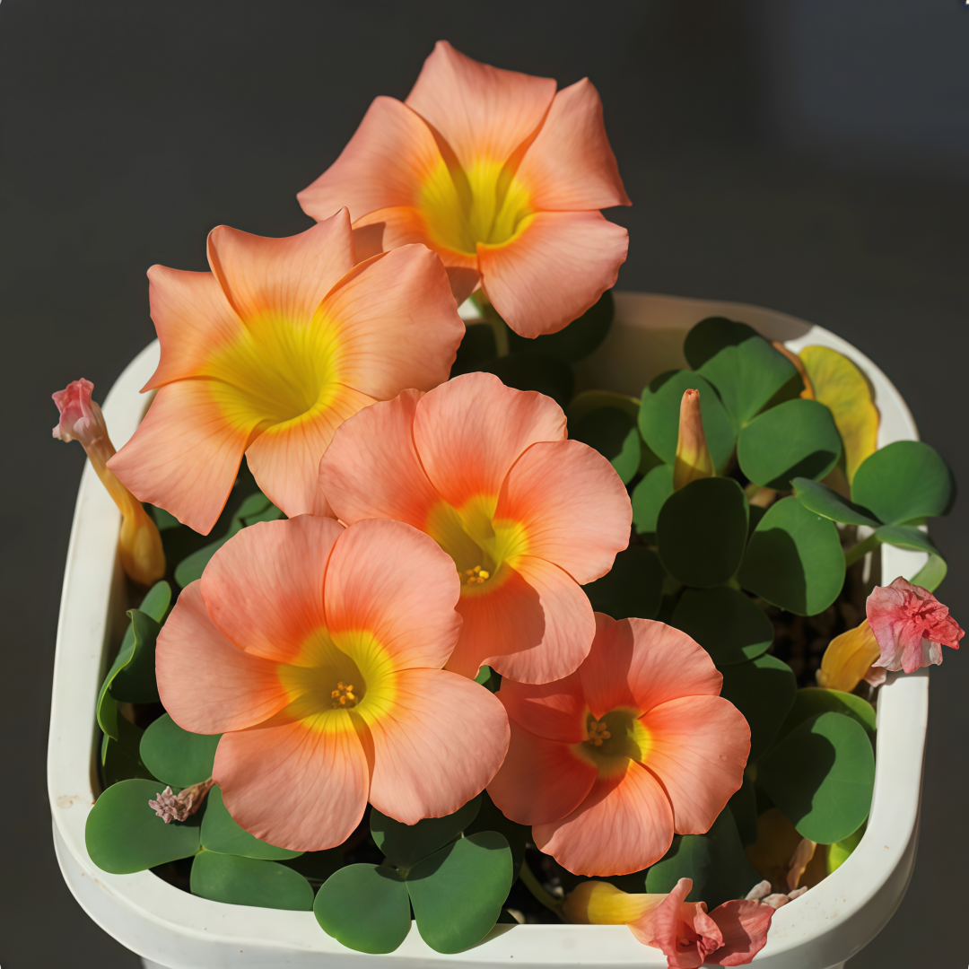 Oxalis Bulbs Collection – Pink, White, Peach Glow, Sunrise, Shy Moon, Medusa, Candy Box – Early Blooming Varieties