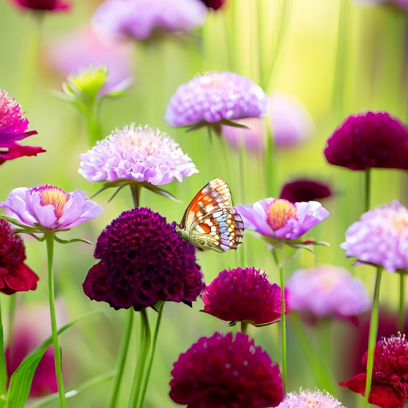 Scabiosa Atropurpurea Seeds - Purplish Red Larger Packet High Germination 1000-5000 Onsaleseeds