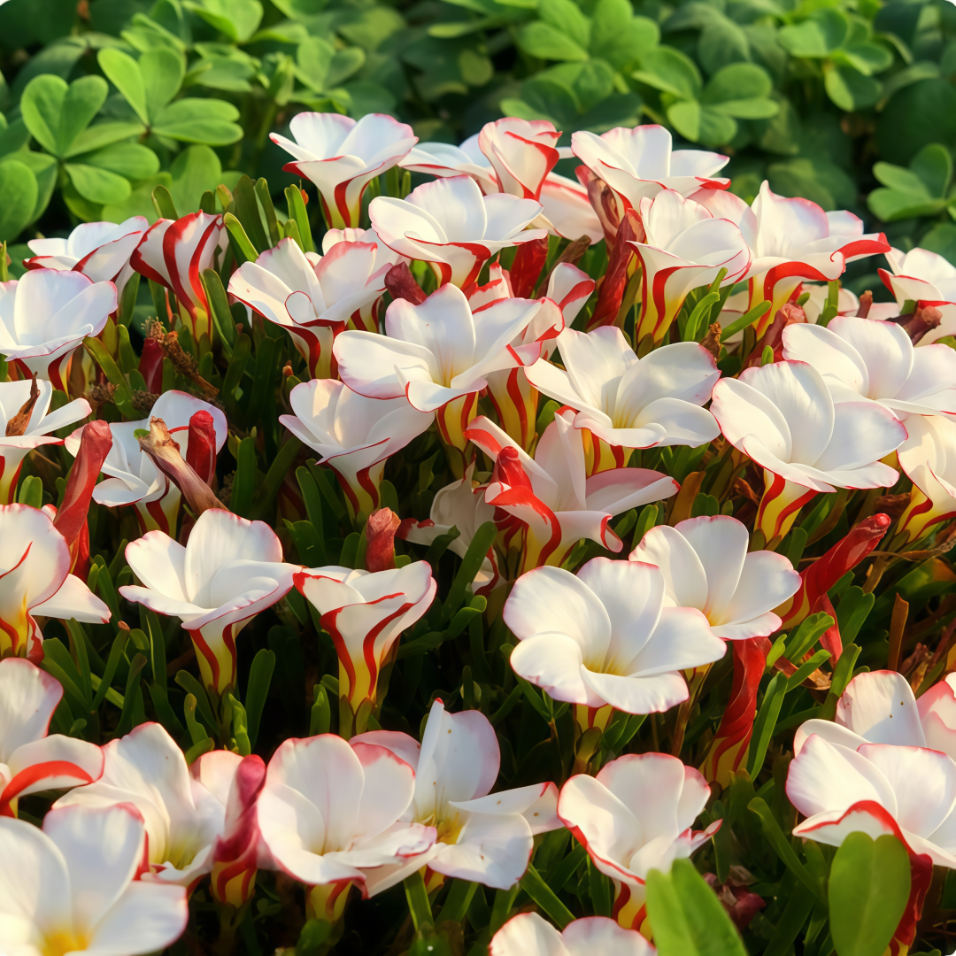 Oxalis Bulbs Collection – Pink, White, Peach Glow, Sunrise, Shy Moon, Medusa, Candy Box – Early Blooming Varieties