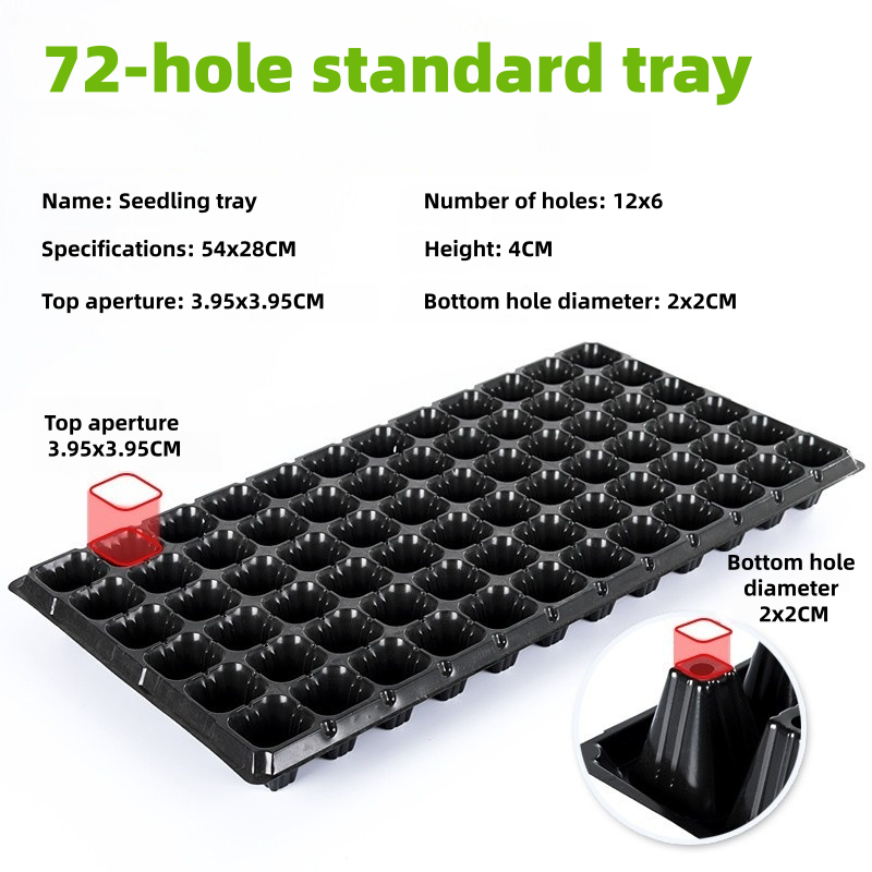 Seedling tray 72-hole hole tray seedling tray vegetable and fruit planting artifact plastic seedling tray nutrition bowl seedling tray