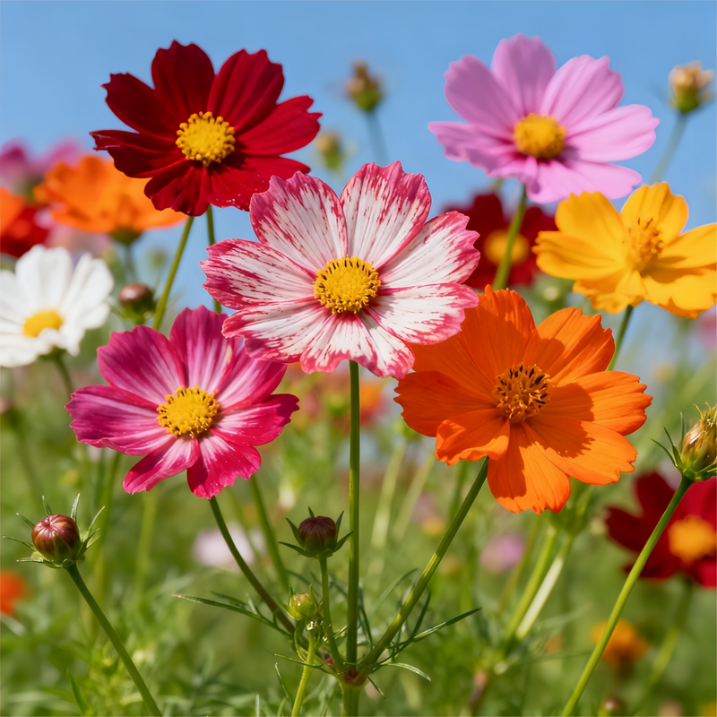 Cosmos Bipinnata Seeds - Light Pink With Red Border Larger Packet High Germination 1600-4800 Onsaleseeds