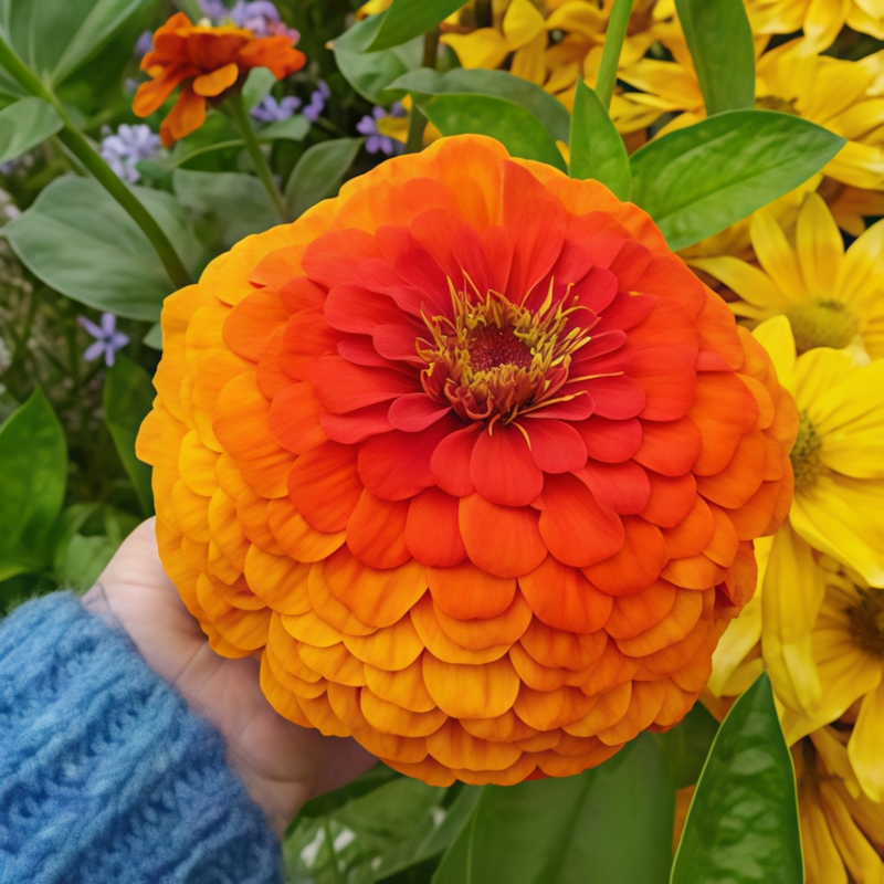 Zinnia Elegans Seeds - Tangerine Orange Larger Packet High Germination 300-1500 Onsaleseeds