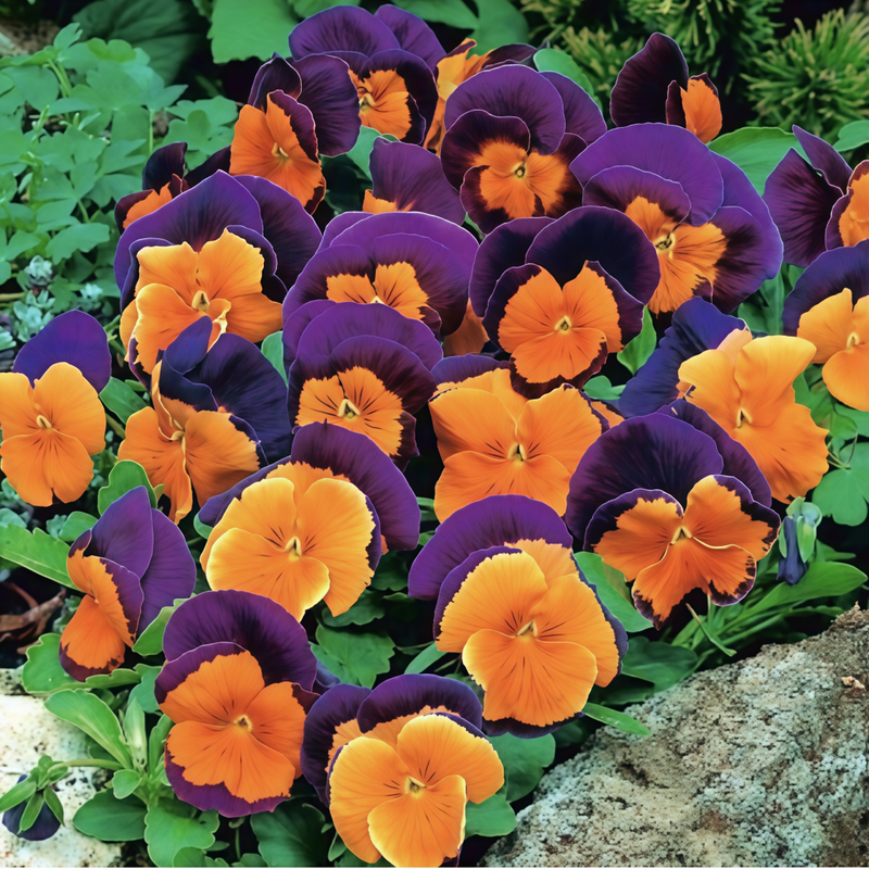 Viola Medium-Sized Purple Flowers With Yellow Spots Seeds up to 50%