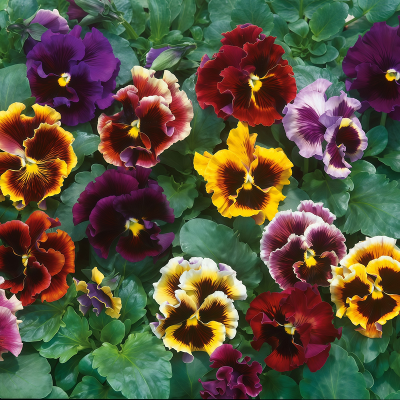 Viola Crinkled Mixed Colors Seeds up to 50%