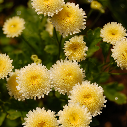Feverfew Seeds - Pale Yellow