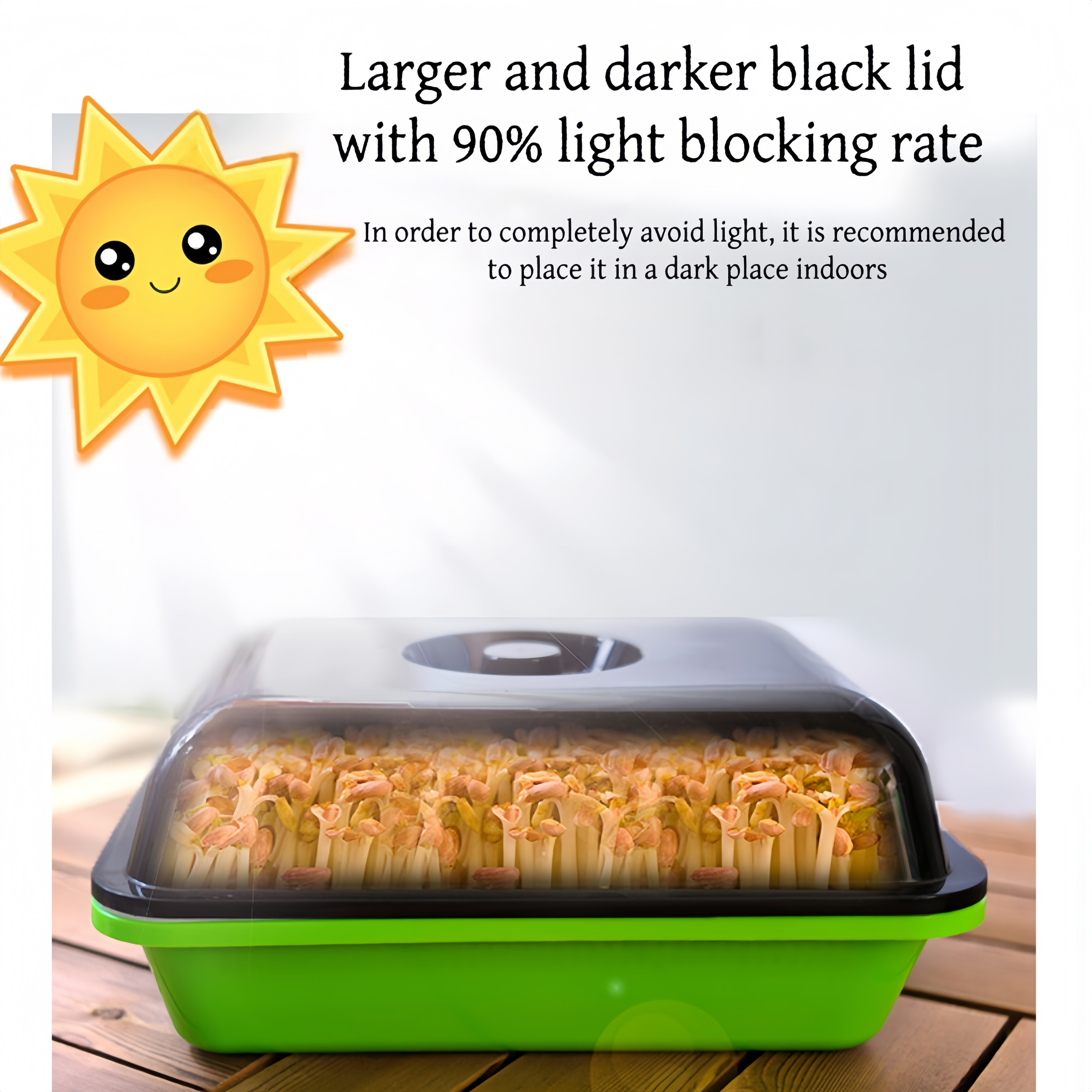 Planting pot seedling tray household soilless cultivation bean sprout germination hydroponic planting peanut grid sprout tray