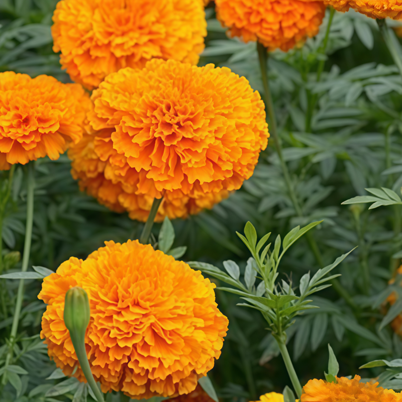 African Marigold Seeds - Tangerine Larger Packet High Germination 220-1000 Onsaleseeds