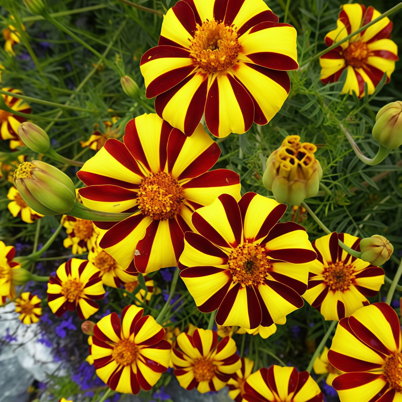 French Marigold(Tagetes lutea) Seeds - Color Bar Larger Packet High Germination 800-4000 Onsaleseeds