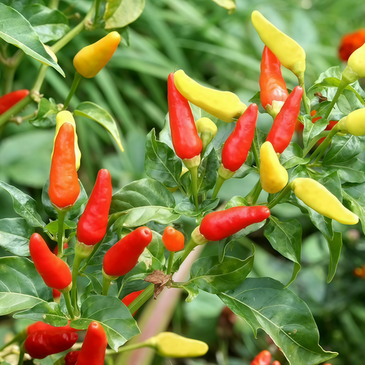 Conoides Ornamental Pepper Seeds - Yellow to Red