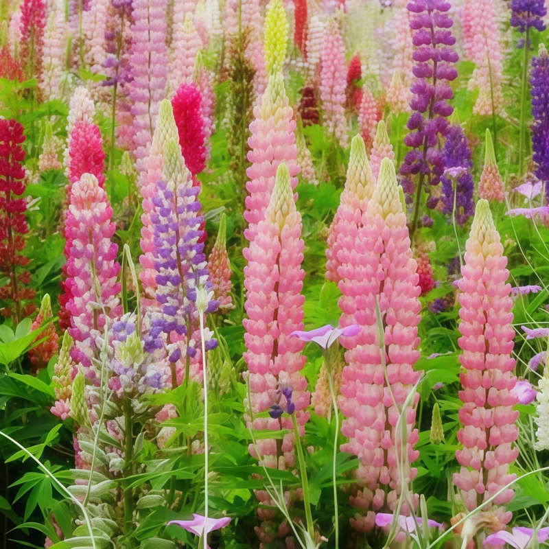 Lupinus Seeds - Mix Seven Colors Larger Packet High Germination 450-2200 Onsaleseeds