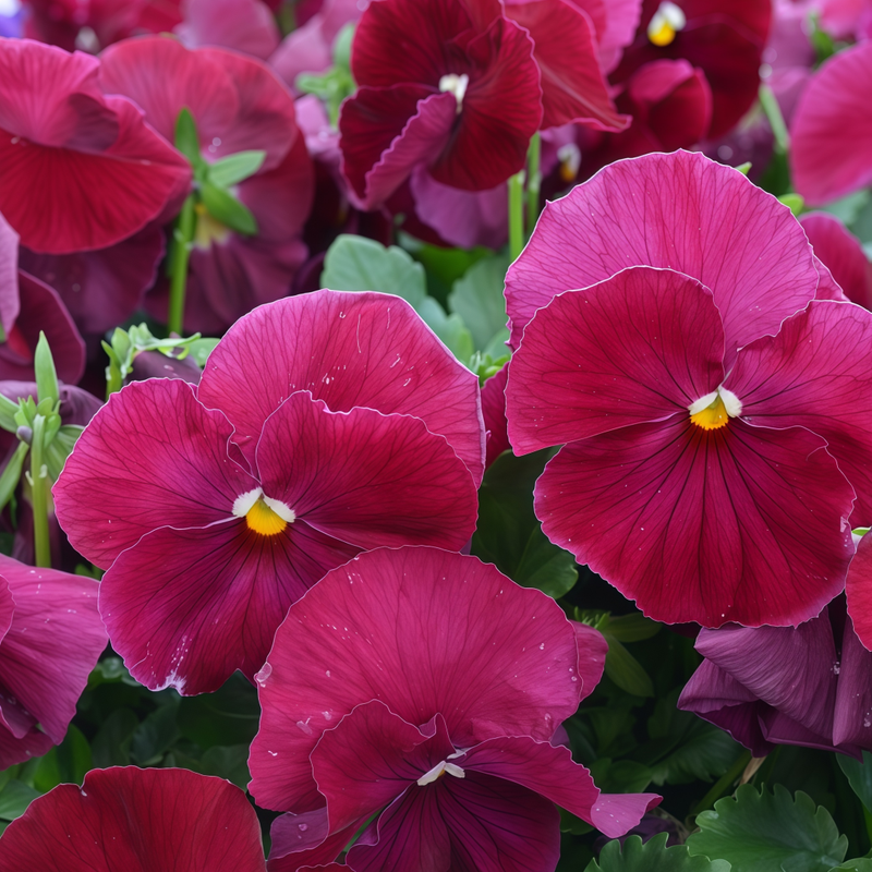 Pansy Seeds - Rose Red Larger Packet High Germination 600-3000 Onsaleseeds
